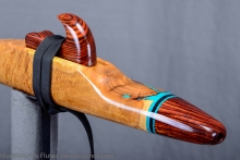 Brown Mallee Burl Native American Flute, Minor, Mid A-4, #L20A (11)